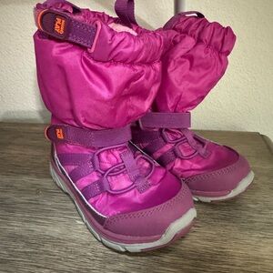 Stride Rite Pink Kids Rain & Snow Boots